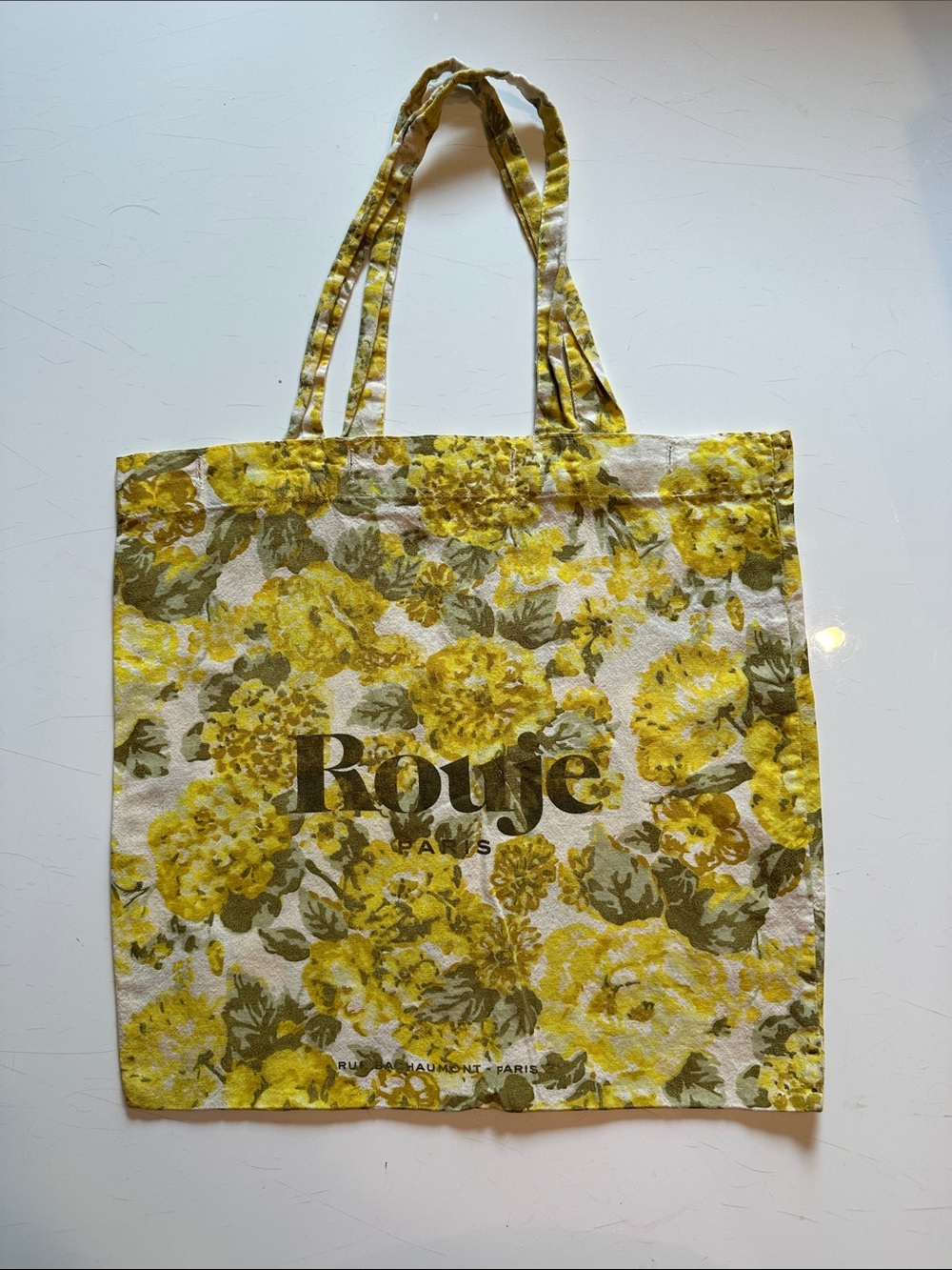 Rouje Paris Yellow Floral Tote Bag